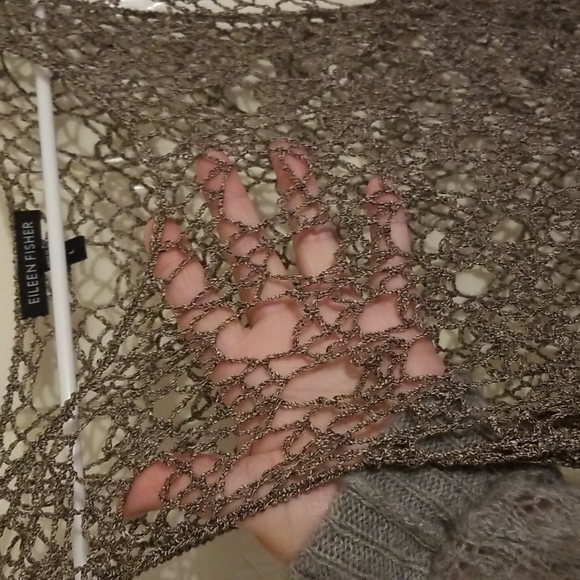 Eileen Fisher open knit top - Picture 4 of 8